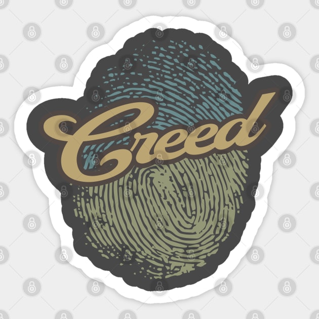 Creed Fingerprint Sticker by anotherquicksand